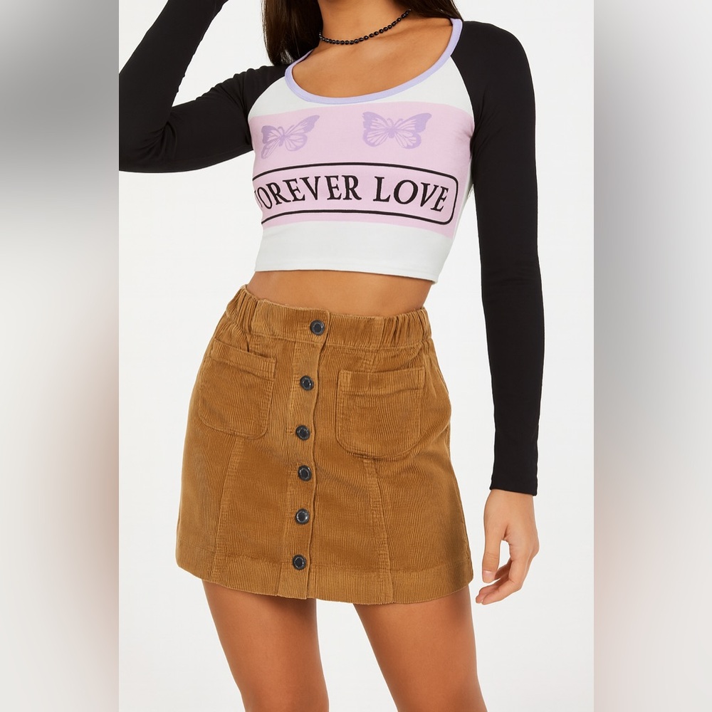 Brandy Melville corduroy mini skirt